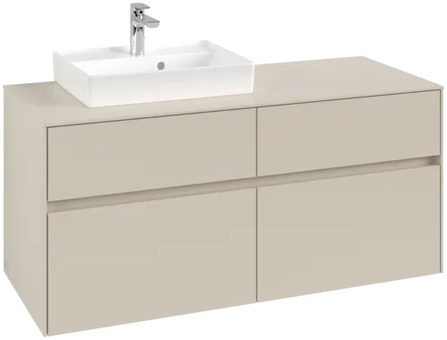 VILLEROY BOCH Toaletní skříňka Collaro, s osvětlením, 4 výsuvy, 1200 x 548 x 500 mm, Cashmere Grey / Cashmere Grey #C071B0VN