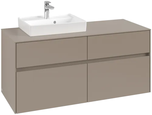 VILLEROY BOCH Toaletní skříňka Collaro, s osvětlením, 4 výsuvy, 1200 x 548 x 500 mm, taupe / taupe #C071B0VM