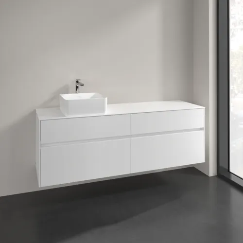 VILLEROY BOCH Toaletní skříňka Collaro, 4 výsuvy, 1600 x 548 x 500 mm, bílá matná / bílá matná #C05000MS, obrázek 2