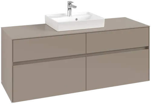 VILLEROY BOCH Toaletní skříňka Collaro, s osvětlením, 4 výsuvy, 1400 x 548 x 500 mm, taupe / taupe #C073B0VM