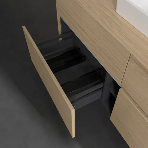 VILLEROY BOCH Toaletní skříňka Collaro, s osvětlením, 4 výsuvy, 1400 x 548 x 500 mm, severský dub / severský dub #C073B0VJ, obrázek 7