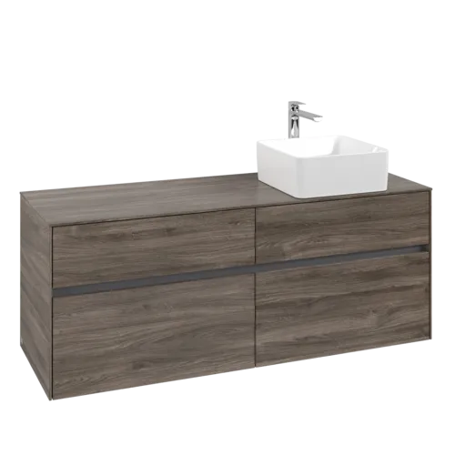 VILLEROY BOCH Toaletní skříňka Collaro, 4 výsuvy, 1400 x 548 x 500 mm, dub kamenný #C04700RK