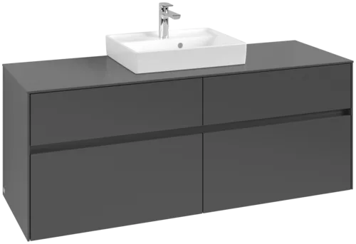 VILLEROY BOCH Collaro toaletní skříňka, s osvětlením, 4 výsuvy, 1400 x 548 x 500 mm, Grafit / Grafit #C073B0VR