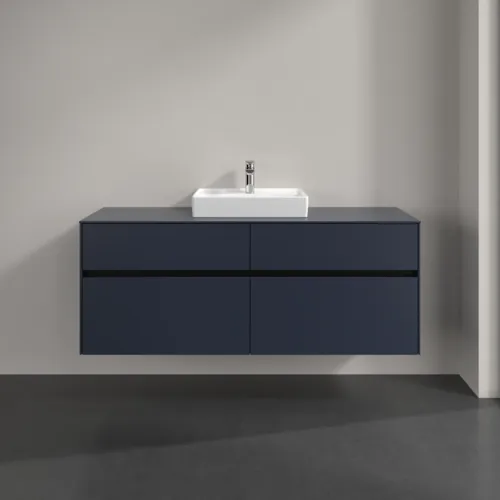 VILLEROY BOCH Toaletní skříňka Collaro, s osvětlením, 4 výsuvy, 1400 x 548 x 500 mm, Marine Blue / Marine Blue #C073B0VQ, obrázek 3