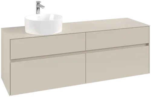 VILLEROY BOCH Toaletní skříňka Collaro, s osvětlením, 4 výsuvy, 1600 x 548 x 500 mm, Cashmere Grey / Cashmere Grey #C050B0VN