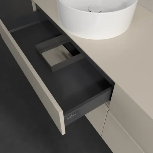 VILLEROY BOCH Toaletní skříňka Collaro, s osvětlením, 4 výsuvy, 1600 x 548 x 500 mm, Cashmere Grey / Cashmere Grey #C050B0VN, obrázek 8