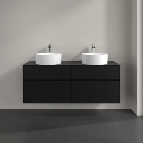 VILLEROY BOCH Toaletní skříňka Collaro, 4 výsuvy, 1400 x 548 x 500 mm, Volcano Black / Volcano Black #C04800VL, obrázek 3