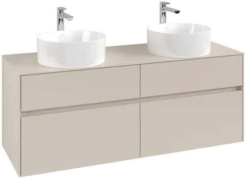 VILLEROY BOCH Toaletní skříňka Collaro, 4 výsuvy, 1400 x 548 x 500 mm, Cashmere Grey / Cashmere Grey #C04800VN