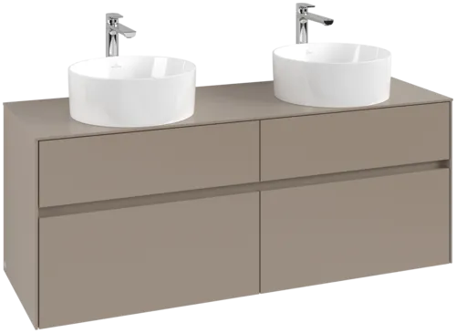 VILLEROY BOCH Toaletní skříňka Collaro, 4 výsuvy, 1400 x 548 x 500 mm, taupe / taupe #C04800VM