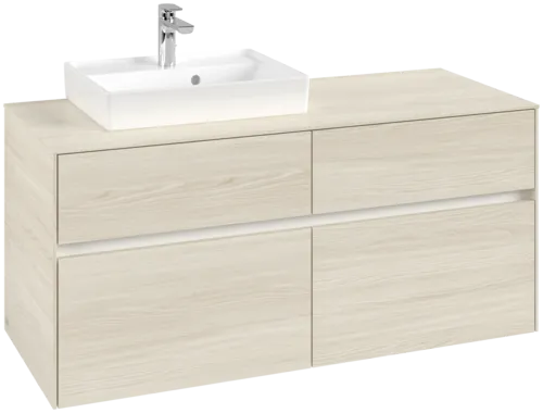 VILLEROY BOCH Toaletní skříňka Collaro, 4 výsuvy, 1200 x 548 x 500 mm, bílý dub / bílý dub #C07100AA