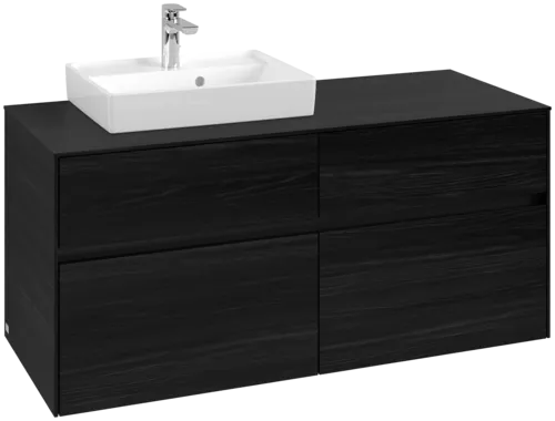 VILLEROY BOCH Toaletní skříňka Collaro, 4 výsuvy, 1200 x 548 x 500 mm, černý dub / černý dub #C07100AB