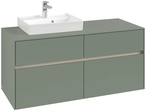 VILLEROY BOCH Toaletní skříňka Collaro, 4 výsuvy, 1200 x 548 x 500 mm, Soft Green / Soft Green #C07100AF