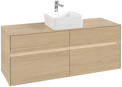 VILLEROY BOCH Toaletní skříňka Collaro, s osvětlením, 4 výsuvy, 1400 x 548 x 500 mm, severský dub / severský dub #C045B0VJ