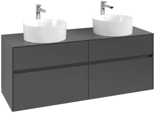 VILLEROY BOCH Toaletní skříňka Collaro, 4 výsuvy, 1400 x 548 x 500 mm, grafitová / grafitová #C04800VR