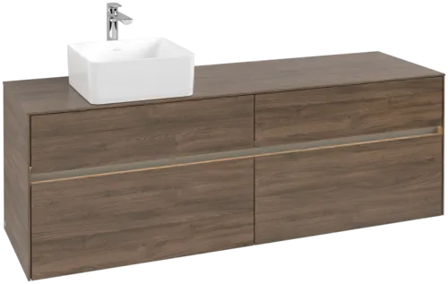 VILLEROY BOCH Toaletní skříňka Collaro, s osvětlením, 4 výsuvy, 1600 x 548 x 500 mm, Arizona Oak / Arizona Oak #C050B0VH