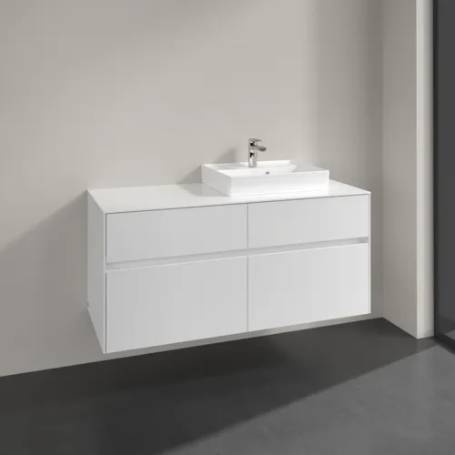 VILLEROY BOCH Toaletní skříňka Collaro, 4 výsuvy, 1200 x 548 x 500 mm, lesklá bílá / lesklá bílá #C07200DH, obrázek 2