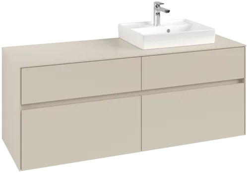 VILLEROY BOCH Toaletní skříňka Collaro, 4 výsuvy, 1400 x 548 x 500 mm, Cashmere Grey / Cashmere Grey #C07500VN