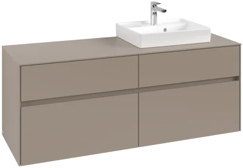 VILLEROY BOCH Toaletní skříňka Collaro, 4 výsuvy, 1400 x 548 x 500 mm, taupe / taupe #C07500VM