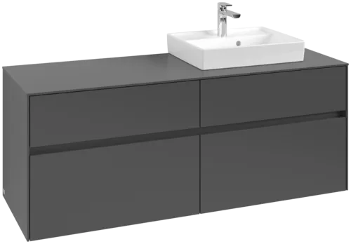 VILLEROY BOCH Toaletní skříňka Collaro, 4 výsuvy, 1400 x 548 x 500 mm, grafitová / grafitová #C07500VR