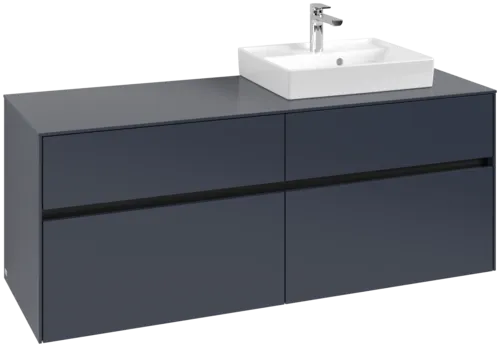 VILLEROY BOCH Toaletní skříňka Collaro, 4 zásuvky, 1400 x 548 x 500 mm, Marine Blue / Marine Blue #C07500VQ