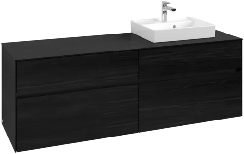 VILLEROY BOCH Toaletní skříňka Collaro, 4 výsuvy, 1600 x 548 x 500 mm, černý dub / černý dub #C07900AB
