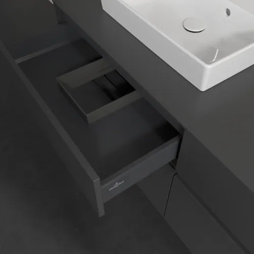 VILLEROY BOCH Collaro toaletní skříňka, s osvětlením, 4 výsuvy, 1400 x 548 x 500 mm, Grafit / Grafit #C074B0VR, obrázek 8