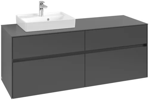 VILLEROY BOCH Collaro toaletní skříňka, s osvětlením, 4 výsuvy, 1400 x 548 x 500 mm, Grafit / Grafit #C074B0VR