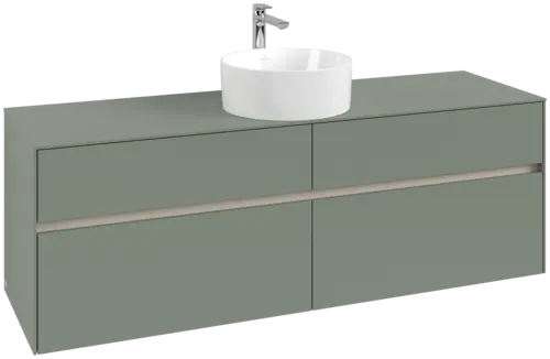 VILLEROY BOCH Toaletní skříňka Collaro, s osvětlením, 4 výsuvy, 1600 x 548 x 500 mm, Soft Green / Soft Green #C049B0AF