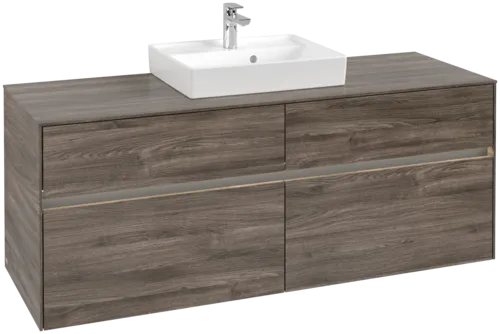 VILLEROY BOCH Umyvadlová skříňka Collaro, s osvětlením, 4 výsuvy, 1400 x 548 x 500 mm, dub kamenný #C073B0RK