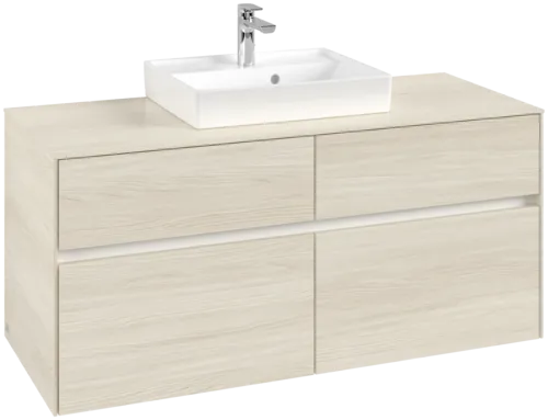 VILLEROY BOCH Toaletní skříňka Collaro, 4 výsuvy, 1200 x 548 x 500 mm, bílý dub / bílý dub #C07000AA
