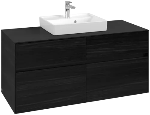 VILLEROY BOCH Toaletní skříňka Collaro, 4 výsuvy, 1200 x 548 x 500 mm, černý dub / černý dub #C07000AB