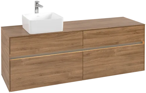 VILLEROY BOCH Toaletní skříňka Collaro, s osvětlením, 4 výsuvy, 1600 x 548 x 500 mm, dub Kansas #C050B0RH