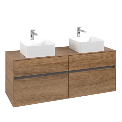 VILLEROY BOCH Toaletní skříňka Collaro, 4 výsuvy, 1400 x 548 x 500 mm, dub Kansas #C04800RH