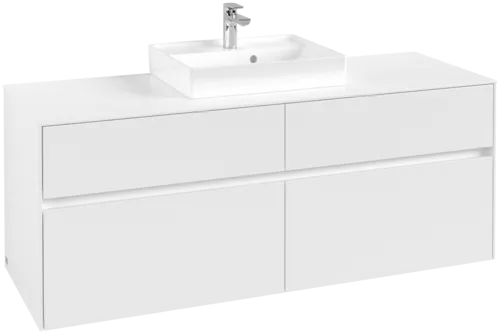 VILLEROY BOCH Toaletní skříňka Collaro, 4 výsuvy, 1400 x 548 x 500 mm, bílá matná / bílá matná #C07300MS