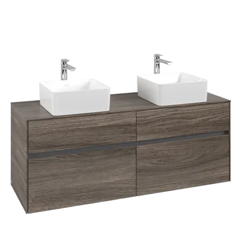 VILLEROY BOCH Toaletní skříňka Collaro, 4 výsuvy, 1400 x 548 x 500 mm, dub kamenný #C04800RK