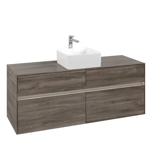 VILLEROY BOCH Umyvadlová skříňka Collaro, s osvětlením, 4 výsuvy, 1400 x 548 x 500 mm, dub kamenný #C045B0RK