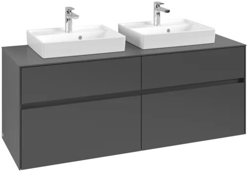 VILLEROY BOCH Toaletní skříňka Collaro, 4 výsuvy, 1400 x 548 x 500 mm, grafitová / grafitová #C07600VR