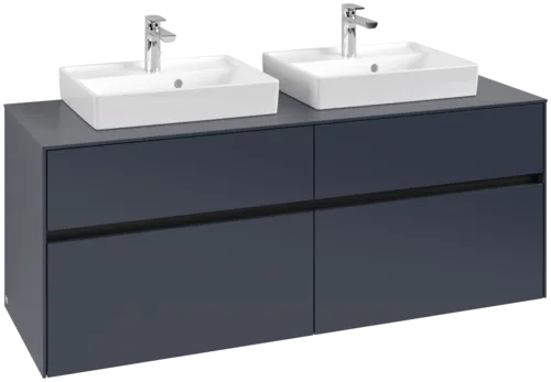 VILLEROY BOCH Toaletní skříňka Collaro, 4 zásuvky, 1400 x 548 x 500 mm, Marine Blue / Marine Blue #C07600VQ