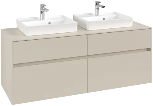 VILLEROY BOCH Toaletní skříňka Collaro, 4 výsuvy, 1400 x 548 x 500 mm, Cashmere Grey / Cashmere Grey #C07600VN