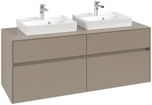 VILLEROY BOCH Toaletní skříňka Collaro, 4 výsuvy, 1400 x 548 x 500 mm, taupe / taupe #C07600VM