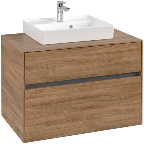 VILLEROY BOCH Toaletní skříňka Collaro, 2 výsuvy, 800 x 548 x 500 mm, dub Kansas #C06900RH