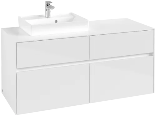 VILLEROY BOCH Toaletní skříňka Collaro, 4 výsuvy, 1200 x 548 x 500 mm, lesklá bílá / lesklá bílá #C07100DH