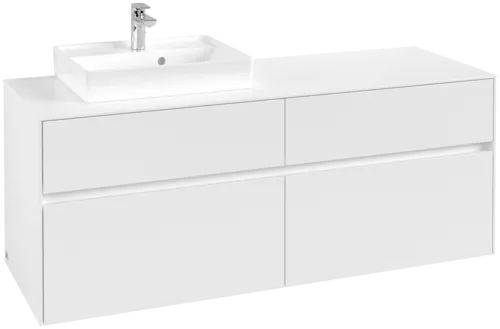 VILLEROY BOCH Toaletní skříňka Collaro, 4 výsuvy, 1400 x 548 x 500 mm, bílá matná / bílá matná #C07400MS