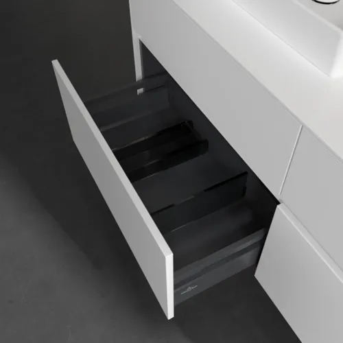VILLEROY BOCH Toaletní skříňka Collaro, 4 výsuvy, 1400 x 548 x 500 mm, bílá matná / bílá matná #C07400MS, obrázek 6