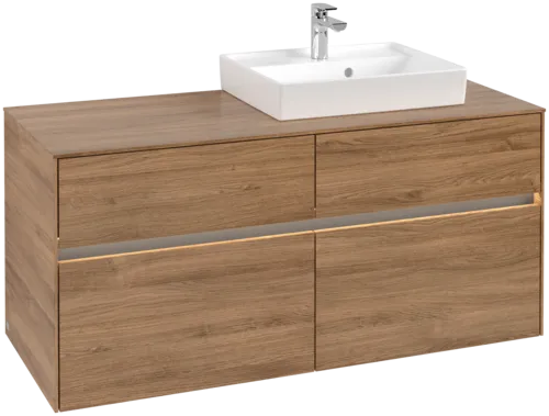 VILLEROY BOCH Umyvadlová skříňka Collaro, s osvětlením, 4 výsuvy, 1200 x 548 x 500 mm, dub Kansas #C072B0RH