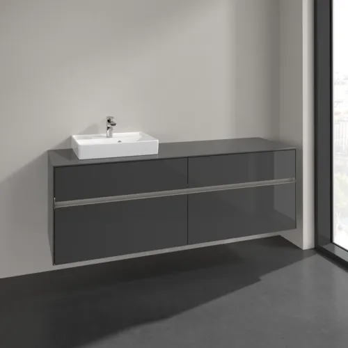 VILLEROY BOCH Toaletní skříňka Collaro, s osvětlením, 4 výsuvy, 1600 x 548 x 500 mm, lesklá šedá / lesklá šedá #C078B0FP, obrázek 2