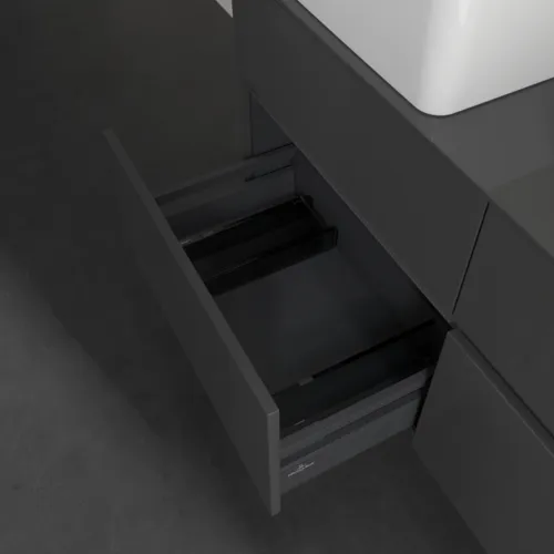 VILLEROY BOCH Collaro toaletní skříňka, 4 výsuvy, 1200 x 548 x 500 mm, lesklá šedá / lesklá šedá #C04400FP, obrázek 6