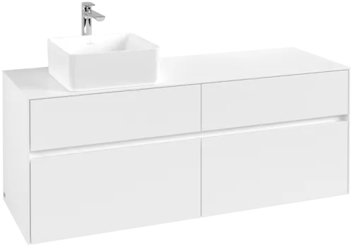 VILLEROY BOCH Toaletní skříňka Collaro, 4 výsuvy, 1400 x 548 x 500 mm, bílá matná / bílá matná #C04600MS