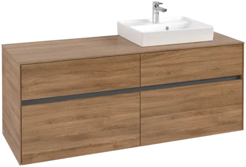 VILLEROY BOCH Toaletní skříňka Collaro, 4 výsuvy, 1400 x 548 x 500 mm, dub Kansas #C07500RH