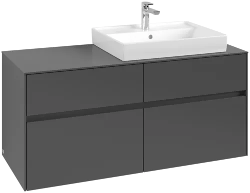 VILLEROY BOCH Collaro toaletní skříňka, s osvětlením, 4 výsuvy, 1200 x 548 x 500 mm, Grafit / Grafit #C083B0VR